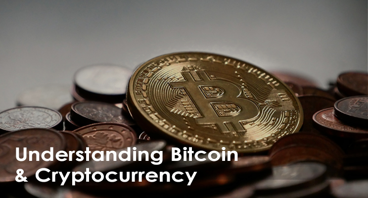 coins with cryptocurrency logos